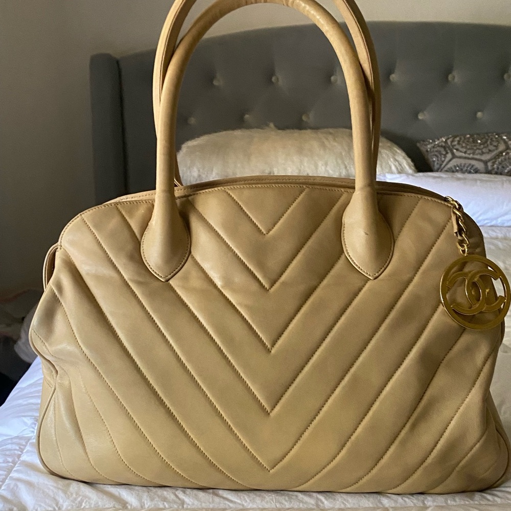 Chanel Tan Quilted Women's Bag